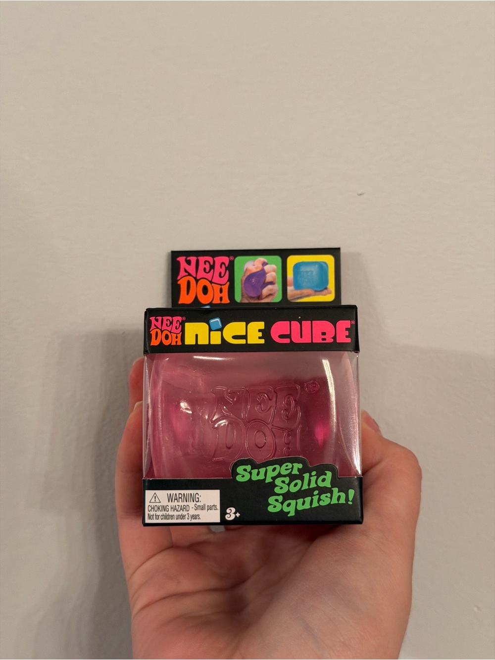 Nee Doh Nice Cube Super Solid Squish - PINK